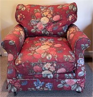 Jaclyn Smith Floral Arm Chair on Casters