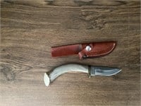 CUSTOM SILVER STAG HUNTING KNIFE