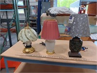 Three Lamps Height Ranging From 15 to 20 Inch