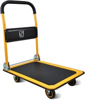 Wellmax Push Cart  660lb  Yellow