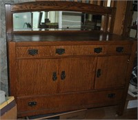 Vintage sideboard buffet with mirror