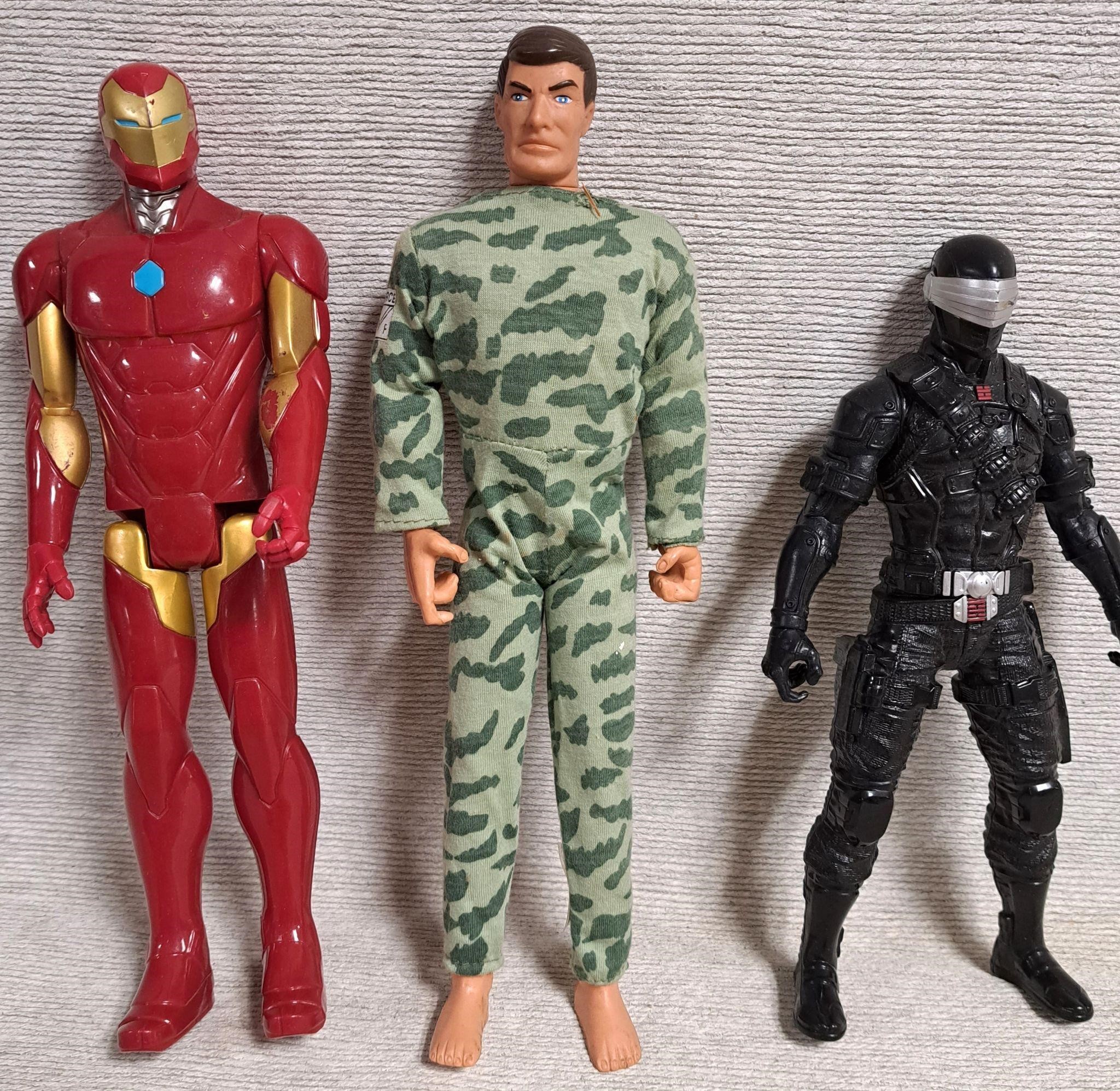 3 COMIC ACTION FIGURES 10-11" TALL