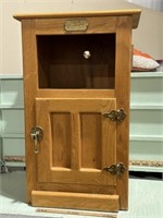 VTG. WHITE CLAD OAK CABINET 29"H x 13"W x 18"L