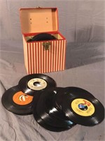 Misc Pop and Rock 45 Records with case