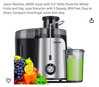 Juicer Machine, 600W Juicer with 3.5" Wide Chute