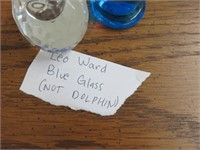 Leo Ward blue glass birds & other glass