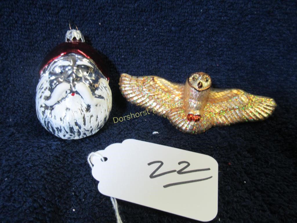 W. GEMRAN SANTA + OLD WORLD CHRISTMAS OWL