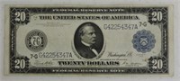 1914 $20 FRN blue seal, Chicago, XF