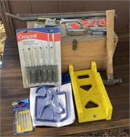 Wood Box & Hand Tools