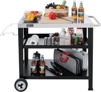 ULN - 3-Shelf Movable Grill Cart