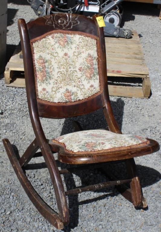 vintage rocking chair-patterned seat