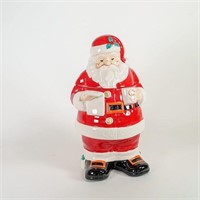 12" Ceramic Christmas Cookie Jar Santa * SEE IN