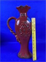 15in ceramic handled vase