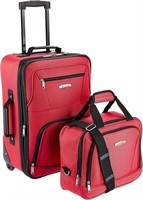 Rockland F102 Luggage Printed Luggage Set, Red