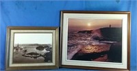 Two framed prints 25 x 21 and 18 x15
