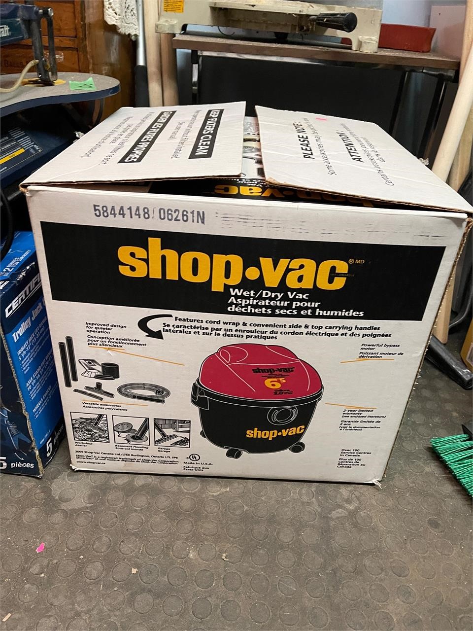 6.5 gallon three HP shop vac