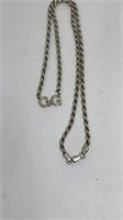 Sterling Necklace marked 925 Italy, 19.6g