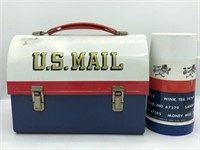 Vintage US Mail Lunch Box W/Thermos