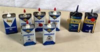 8 pcs- Vintage Sunoco 4oz Oil cans