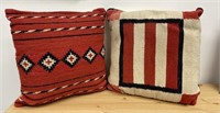 2 Authentic Navajo Blanket Pillows