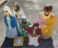 (O) Vintage Nativity Scene Blow Mold