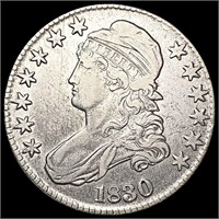 1830 Capped Bust Half Dollar LIGHTLY CIRCULATED