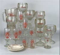 Coors Drinking Glasses & Ashtray