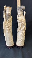19th century carved ivory figures