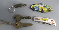 (5) Folding knives including key, racecar,