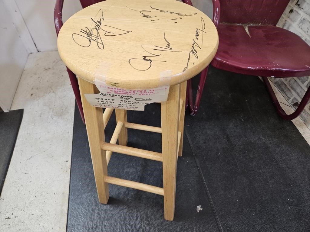 Autographed Bar Stool NO COA ATKINS, TURNER +