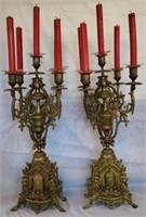 Pair of 19th Century Cathedral Style Candelabra