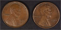 1914-S XF & 1911-D XF LINCOLN CENTS