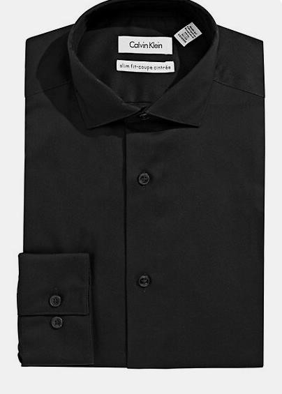 NEW $70 (XL) Calvin Klein Black Dress Shirt