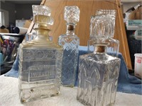 5 Vintage Glass Decanters
