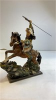 Native American Woman on Horse Statue