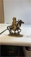 Native American on horse Statue