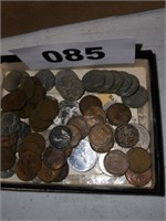 LOT FOREIGN & US COINS .