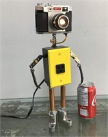 Upcycled Robot lamp - works