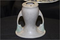 Roseville Pottery Tuscany Gray Vase/Frog with 9