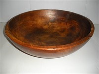 Vintage 20 inch Wooden Bowl - cracked