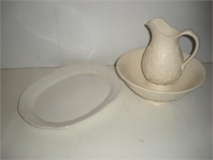 Pitcher, Bowl & Serving Tray