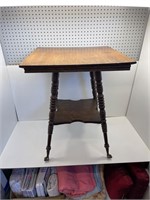 Antique square table with Brass claw foot