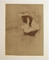 Toulouse-Lautrec lithograph "Femme se peignant" El