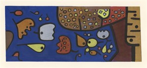 Paul Klee pochoir "Fruit on Blue"