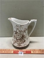 VINTAGE ALFRED MEAKIN HANDLED WATER PITCHER