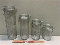 SET OF EMBOSSED  GRADUATING SEALED JARS