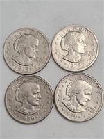 Set 4 Rare 1979 P Mint One Dollar Coins