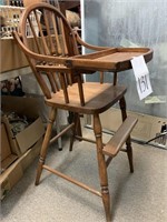 VINTAGE WOOD HIGH CHAIR