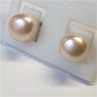 S.Silver Freshwater Pearl Studs