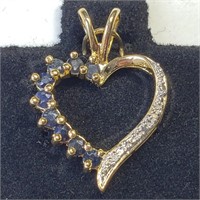 $200, Gold Plated S.Silver Sapphire Pendant